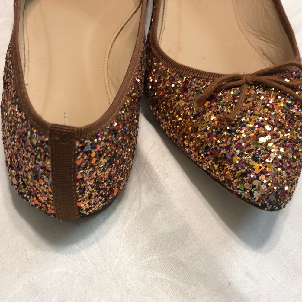 EXTREMELY RARE!!!! J. Crew Glitter Gemma flats size 7